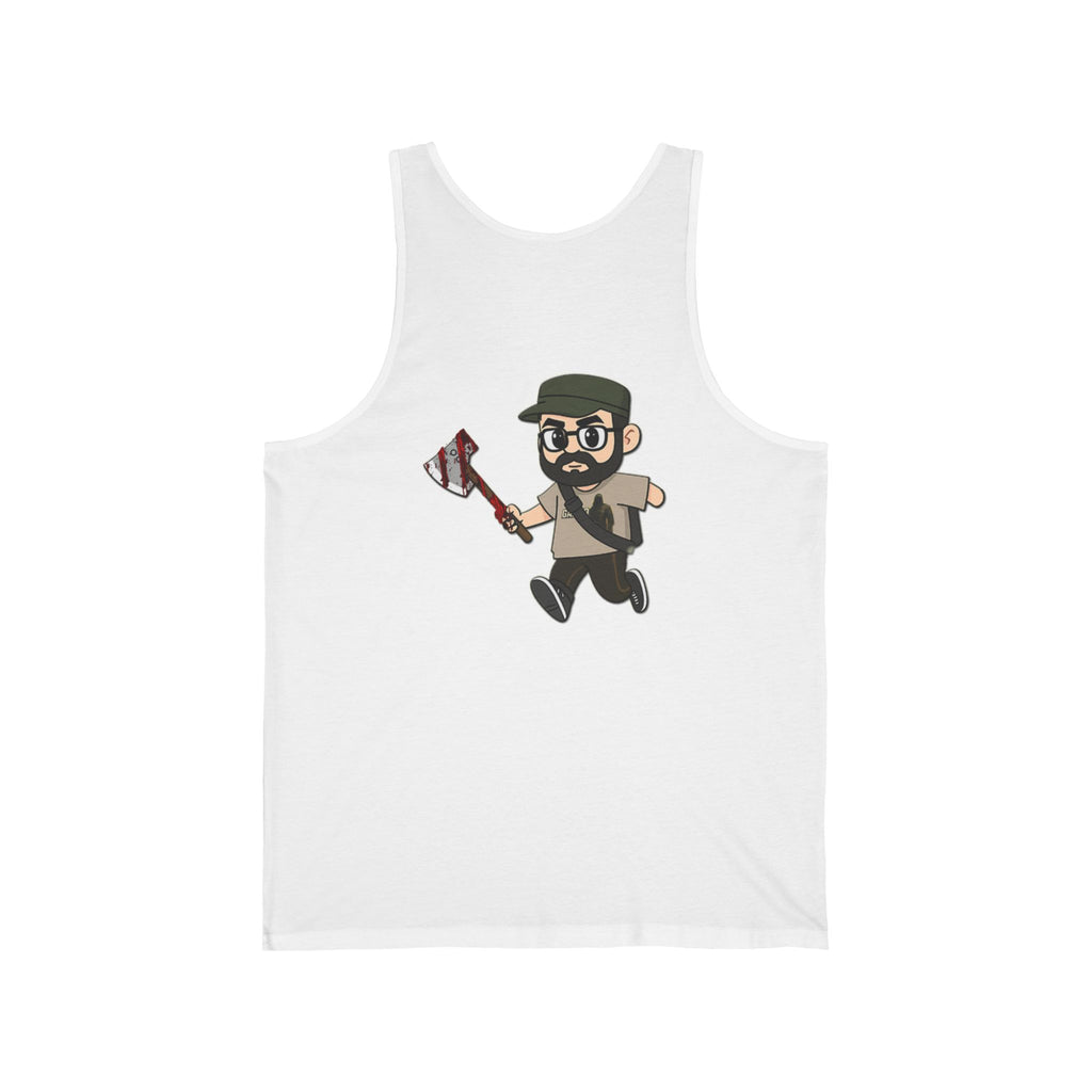 The Garfio Tank Top – Cartoon Axe-Wielding Gamer Tribute