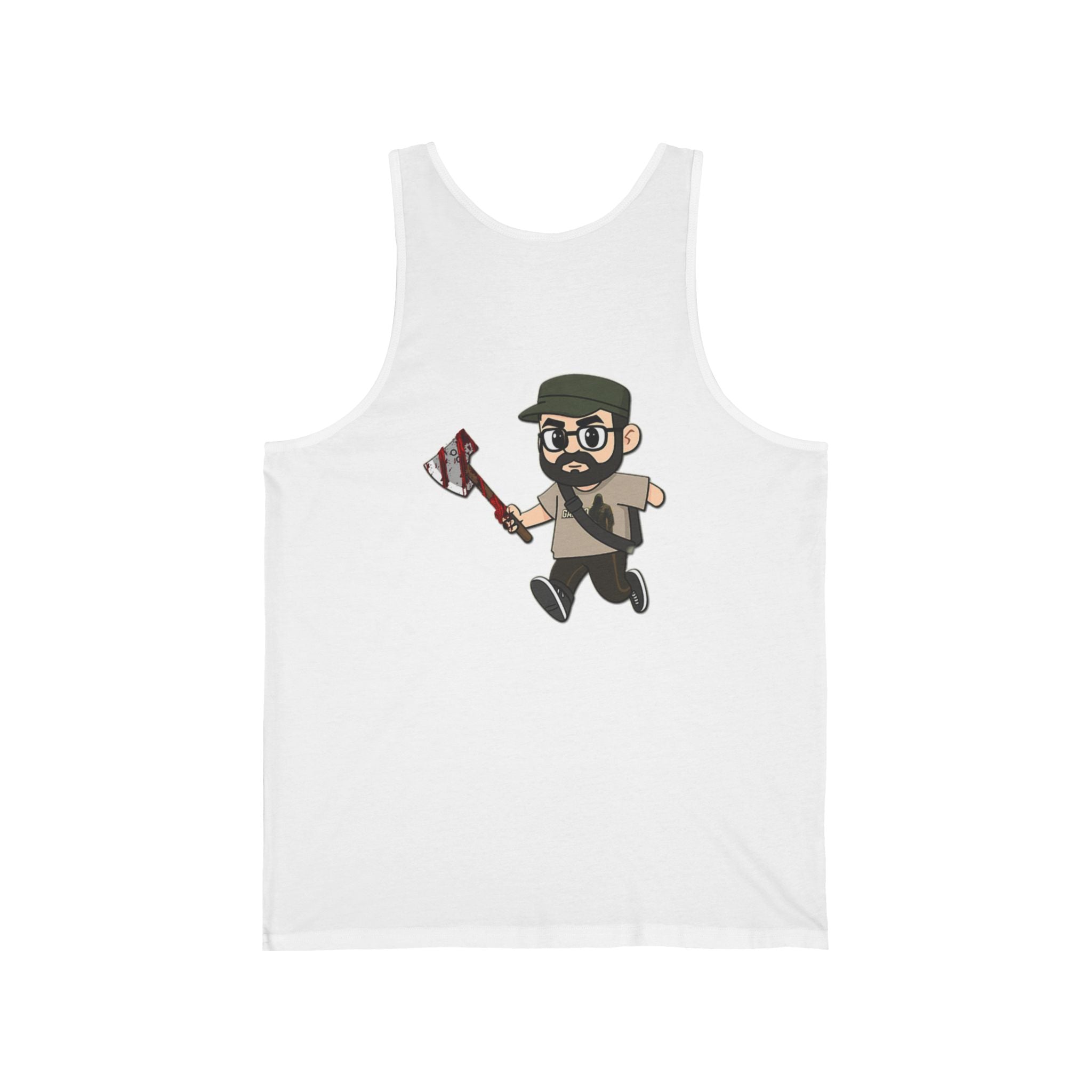 The Garfio Tank Top – Cartoon Axe-Wielding Gamer Tribute